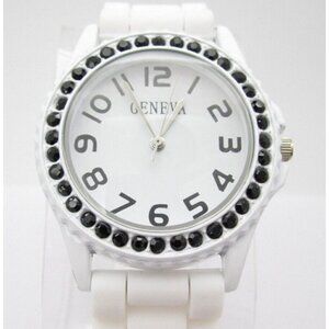 Women's Geneva Water Resistant Analog 40mm Dial Causal Round Watch (D934)